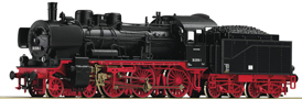 [Lokomotivy] → [Parní] → [BR 38] → 36047: parní lokomotiva černá s červeným pojezdem a malými kouřovými plechy