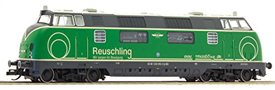 [Lokomotivy] → [Motorové] → [V 200] → 02502 E: zelená-šedá s černým pojezdem „Brohltal-Eisenbahn-Gesellschaft“