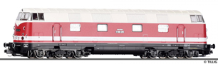 [Lokomotivy] → [Motorové] → [V 180 (BR 118)] → 04653: dieselová lokomotiva červená-slonová kost, černý rám a pojezd