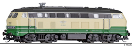 [Lokomotivy] → [Motorové] → [BR 218] → 04701 E: dieselová lokomotiva slonová kost-zelená, černá střecha a pojezd
