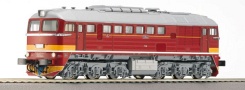 [Lokomotivy] → [Motorové] → [BR 120] → 36240: červená s šedou střechou a pojezdem, oranžový pás na čelech