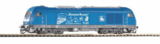 [Lokomotivy] → [Motorové] → [ER 20 Herkules] → 47594: dieselová lokomotiva modrá s šedým rámem a pojezdem „Rasender Roland“