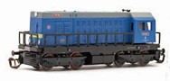 [Lokomotivy] → [Motorové] → [BR 107] → DD74: barevná kombinace modrá-šedá s černým pojezdem ″Železárny a drátovny Bohumín″