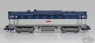 [Lokomotivy] → [Motorové] → [T478.3 „Brejlovec”] → CD-754-060: dieselová lokomotiva bílá-modrá se světle šedým rámem