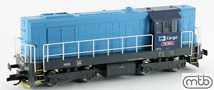 [Lokomotivy] → [Motorové] → [T466.2/T448.0] → TT742-029 : dieselová lokomotiva světle modrá-tmavě modrá s tmavě šedým rámem a pojezdem