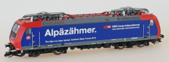 [Lokomotivy] → [Elektrické] → [BR 185] → 32302: elektrická lokomotiva modrá-červená „Alpäzähmer“