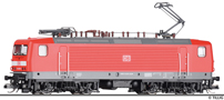 [Lokomotivy] → [Elektrické] → [BR 143] → 02352 E: elektrická lokomotiva červená s hnědým rámem a podvozky