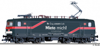 [Lokomotivy] → [Elektrické] → [BR 143] → 04346 E: elektrická lokomotiva černá s reklamou „Miete mich“