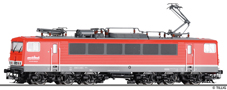 [Lokomotivy] → [Elektrické] → [BR 155] → 04327 E: elektrická lokomotiva červená, černý rám a pojezd, s polopantografy