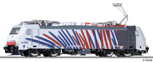 [Lokomotivy] → [Elektrické] → [BR 186] → 04918: elektrická lokomotiva bílá s potiskem „LOKOMOTION“