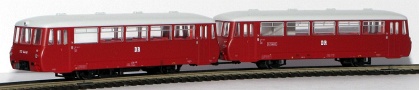 [Lokomotivy] → [Motorové vozy a jednotky] → [BR 172] → 172N: dvoudílná jednotka červená s šedou střechou LVT 172 a LVS 172