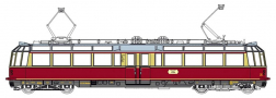 [Lokomotivy] → [Ostatní] → 51020100: elektrický vůz v barevné kombinaci červená-krémová „Gläserner Zug“