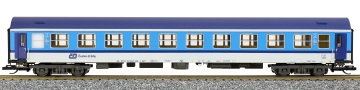 [Osobní vozy] → [Rychlíkové] → [typ Y] → 501250: rychlíkový vůz modrý-bílý v barevném chematu „Najbrt“ 2. tř.