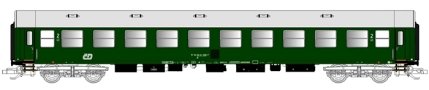 [Osobní vozy] → [Rychlíkové] → [typ Y] → 501588: rychlíkový vůz zelený s šedou střechou 2. tř.