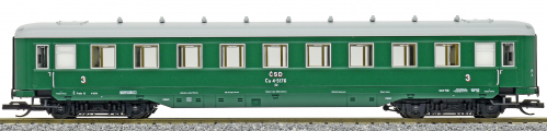 osobní zástěrový vůz zelený s šedou střechou 2. tř., typ Ca
