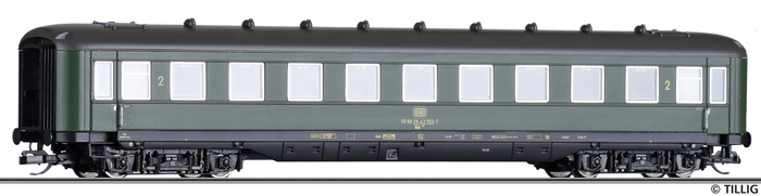 [Osobní vozy] → [Rychlíkové] → [typ 38] → 16945: osobní vůz zelený s tmavě šedou střechou 2. tř.