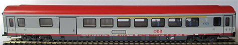 [Osobní vozy] → [Rychlíkové] → [typ Eurofima] → 7645: šedý-bílý s červenou střechou se služebním oddílem 1. tř.