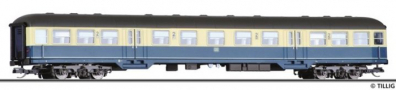 [Osobní vozy] → [Rychlíkové] → [typ Silberling] → 502160-1: rychlíkový vůz oceánově modrý-slonová kost s šedou střechou 2. tř.