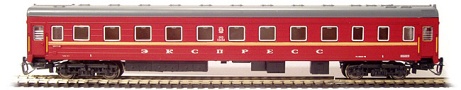 [Osobní vozy] → [Rychlíkové] → [lůžkové Ammendorf] → 2024-0: červený se žlutým pruhem a šedou střechou ″Express″