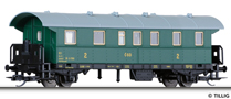 [Osobní vozy] → [Spěšné a osobní] → [2-osé typ 29] → 13018: zelený s šedou střechou 2. tř.