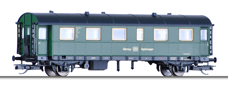 [Osobní vozy] → [Spěšné a osobní] → [2-osé typ 29] → 16001: pomocný zavazadlový vůz do nákladního vlaku zelený s šedou střechou