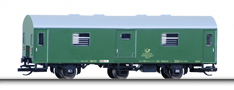 [Osobní vozy] → [Spěšné a osobní] → [2-osé a 3-osé rekonstruované] → 01671: zelený s šedou střechou poštovní vůz