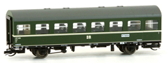 [Osobní vozy] → [Spěšné a osobní] → [2-osé a 3-osé rekonstruované] → 42314: rekonstruovaný osobní vůz zelený s šedou střechou 2. tř.