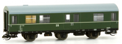 [Osobní vozy] → [Spěšné a osobní] → [2-osé a 3-osé rekonstruované] → HN9509: zavazadlový vůz zelený s šedou střechou