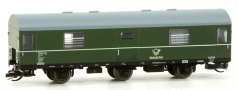 [Osobní vozy] → [Spěšné a osobní] → [2-osé a 3-osé rekonstruované] → HN9510: poštovní vůz zelený s šedou střechou