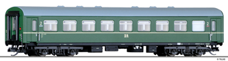 [Osobní vozy] → [Spěšné a osobní] → [4-osé rekonstruované] → 16622: zelený s šedou střechou 2. tř.