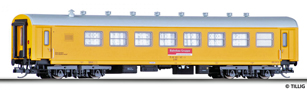 [Osobní vozy] → [Spěšné a osobní] → [4-osé rekonstruované] → 501807: obytný vůz žlutý s šedou střechou do pracovního vlaku