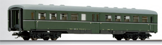 [Osobní vozy] → [Spěšné a osobní] → [4-osé E5] → 01658: zelený s šedou střechou 2. tř.