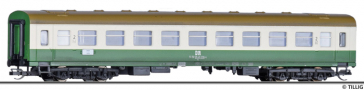 [Osobní vozy] → [Spěšné a osobní] → [4-osé modernizované] → 502172: osobní vůz zelený-slonová kost 2. tř.