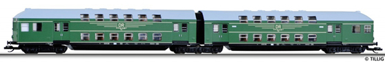 [Osobní vozy] → [Patrové] → [DB 13] → 13735: zelený s šedou střechou, dvouvozová souprava