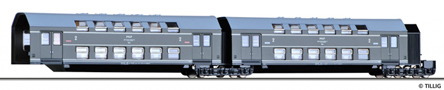 [Osobní vozy] → [Patrové] → [DB 13] → 13742: zelený s šedou střechou, střední díl