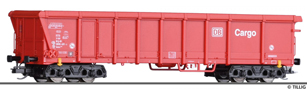 [Nákladní vozy] → [Otevřené] → [4-osé Eas] → 15723: vysokostěnný nákladní vůz červený s rolovací střechou