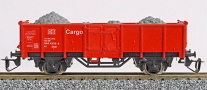 [Nákladní vozy] → [Otevřené] → [2-osé Es] → : červený Es ″DB Cargo″ s nákladem