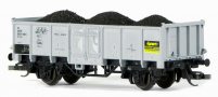 [Nákladní vozy] → [Otevřené] → [2-osé Es] → : otevřený nákladní vůz šedý ložený uhlím „Viamont“