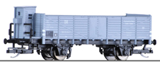 [Nákladní vozy] → [Otevřené] → [2-osé Omu] → 502099: otevřený nákladní vůz šedý s brzdařskou budkou „Eisenwerke West“