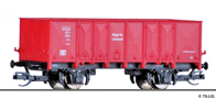[Nákladní vozy] → [Otevřené] → [2-osé Ommps] → 501797: otevřený vůz červený s nákladem písku do požárního vlaku