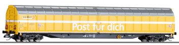 [Nákladní vozy] → [Kryté] → [4-osé s posuvnými bočnicemi Habbis] → 01038: krytý nákladní vůz s posuvnými bočnicemi „Post für dich“