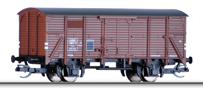 [Nákladní vozy] → [Kryté] → [2-osé s nízkou střechou G10] → 01652: krytý nákladní vůz červenohnědý s černou střechou