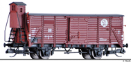 [Nákladní vozy] → [Kryté] → [2-osé s nízkou střechou G10] → 501861: krytý nákladní vůz červenohnědý „Kunstblume Sebnitz“