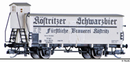 [Nákladní vozy] → [Kryté] → [2-osé s nízkou střechou G10] → 17387: chladicí vůz bílý s šedou střechou „Fürstliche Brauerei Köstritz“