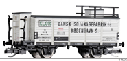 [Nákladní vozy] → [Kryté] → [2-osé s nízkou střechou G10] → 95893: krytý nákladní vůz na kapalný plyn „Dansk Sojakagefabrik Kobenhavn“