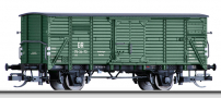 [Nákladní vozy] → [Kryté] → [2-osé s nízkou střechou G10] → 01014 E: krytý nákladní vůz zelený do pomocného vlaku „Hilfszug“