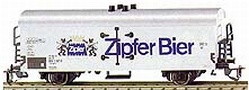[Nákladní vozy] → [Kryté] → [2-osé chladicí, pivní a reklamní] → 14361: bílý se světlešedou střechou ″Zipfer Bier″