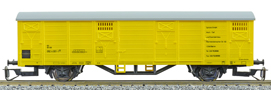 [Nákladní vozy] → [Kryté] → [2-osé Gbs] → 14182: krytý nákladní vůz žlutý s šedou střechou do pracovního vlaku