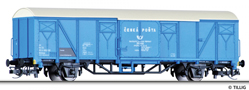 [Nákladní vozy] → [Kryté] → [2-osé Gbs] → 17169: nákladní vůz krytý modrý s šedou střechouý „ČESKÁ POŠTA“