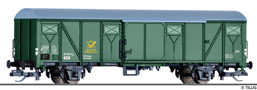 [Nákladní vozy] → [Kryté] → [2-osé Gbs] → 502194: krytý nákladní vůz zelený s šedou střechou - poštovní